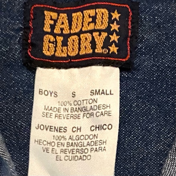 Faded Glory Boys Denim Jean Shirt/Jacket - Picture 6 of 6